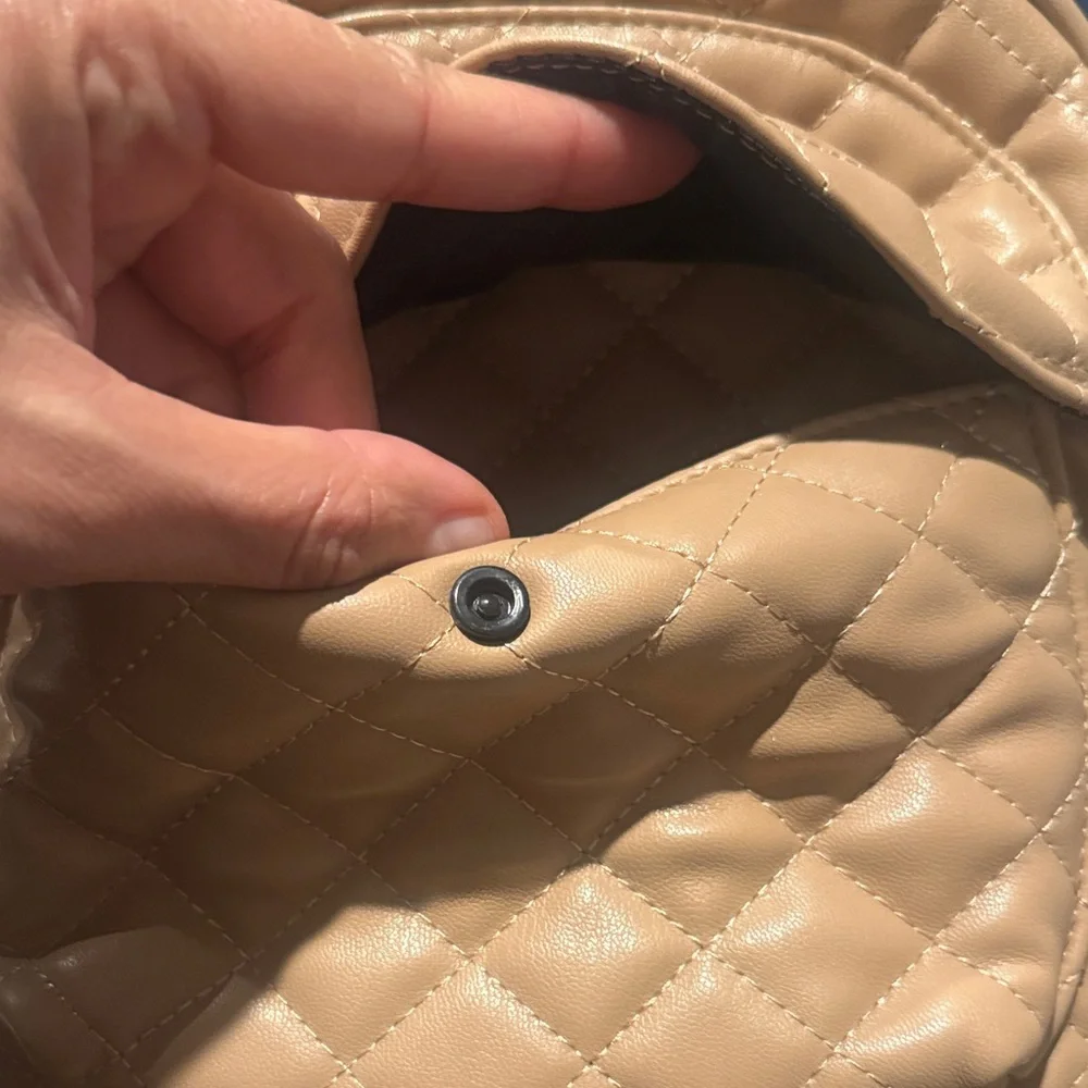 Quilted Tan Kids Tushbaby Accessory carry Bag